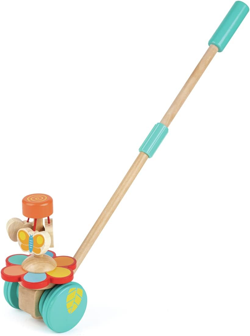 Dancing Butterflies Push and Pull Toy, Assorted Colors, 12+ Months, L: 4, W: 6.9, H: 22.2 inch