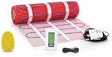 35 sqft Floor Heating Mat Kit, 120V Electric Radiant Floor Heat Heating Mat System with Adhesive Backing, Aube TH115-AF-120S Programmable Floor Sensing Thermostat w/Floor Sensor. Tile, Stone, Marble