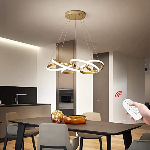 Lustre suspendu à intensité variable avec télécommande pour grand salon - 2