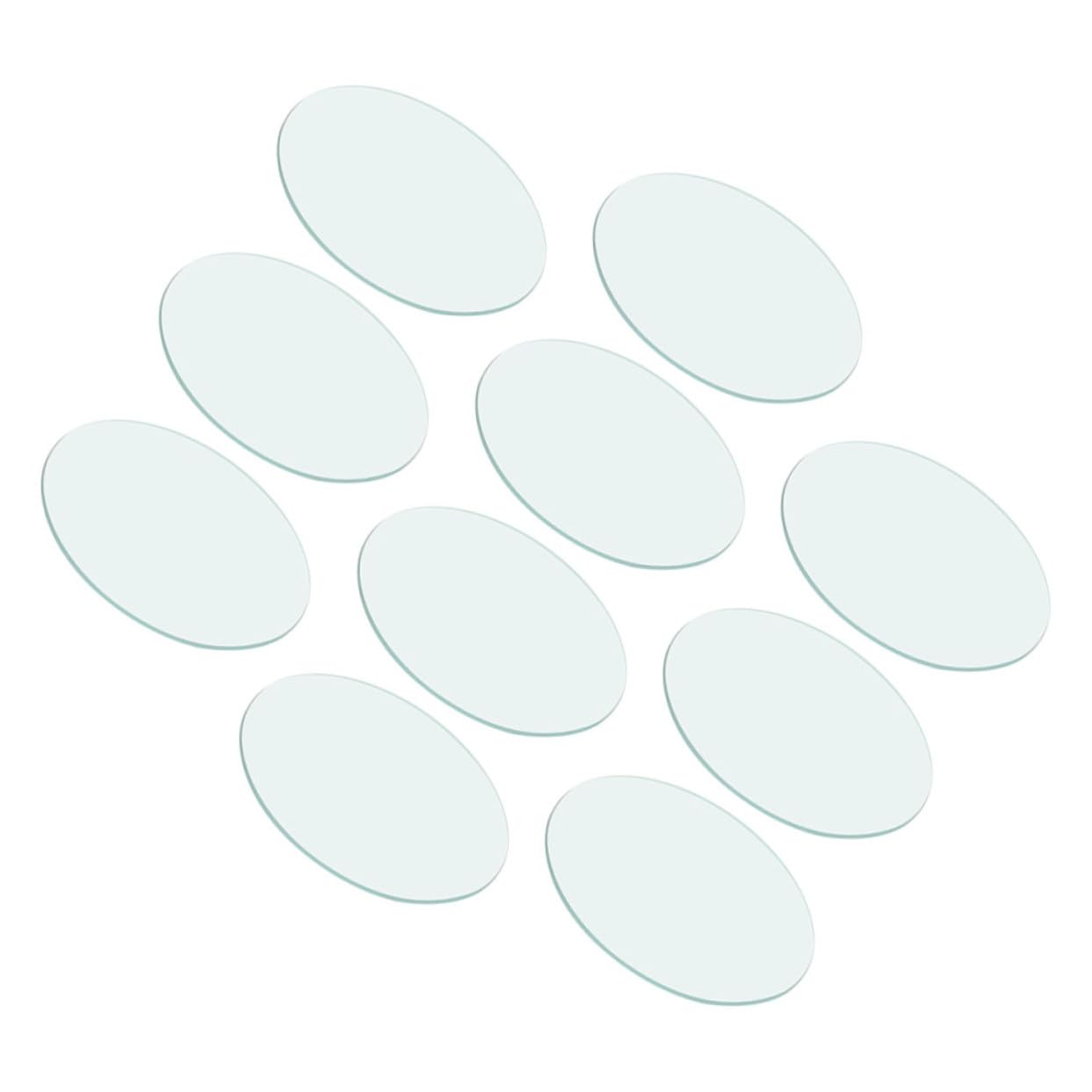 10pcs Laboratory Watch Glass Beaker Covers Transparent Smooth Glass Plates with Ground Edges for Evaporation and Sample Holding in Science Labs