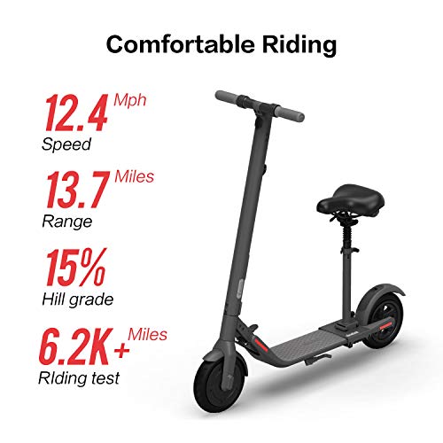 Segway Ninebot E22 Electric KickScooter w/t Free Seat, 300W Motor, 13.7 Miles Range & 12.4MPH, Electric Commuter Scooter, UL-2272 Certified - Thumbnail 5