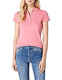  Tommy Hilfiger Damen New Chiara STR PQ Polo SS Poloshirt, Rosa (Bubblegum 631), 40 (Herstellergröße: LG)