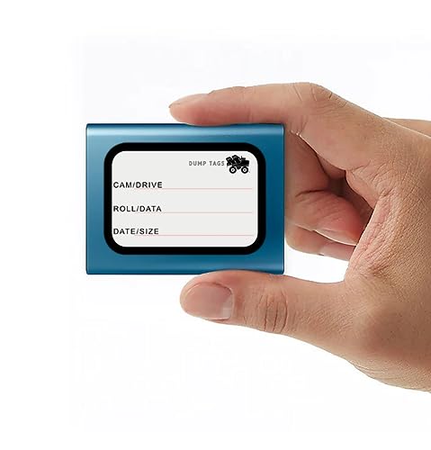 Dump Tags - 50 Removable Labels for SSD's and External Hard Drives *includes Media Card Storage Case