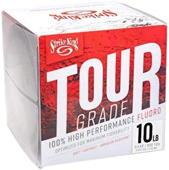 Strike King Tour Grade Fluorocarbon Fishing Line, 600-Yards, 10-Pound, Clear