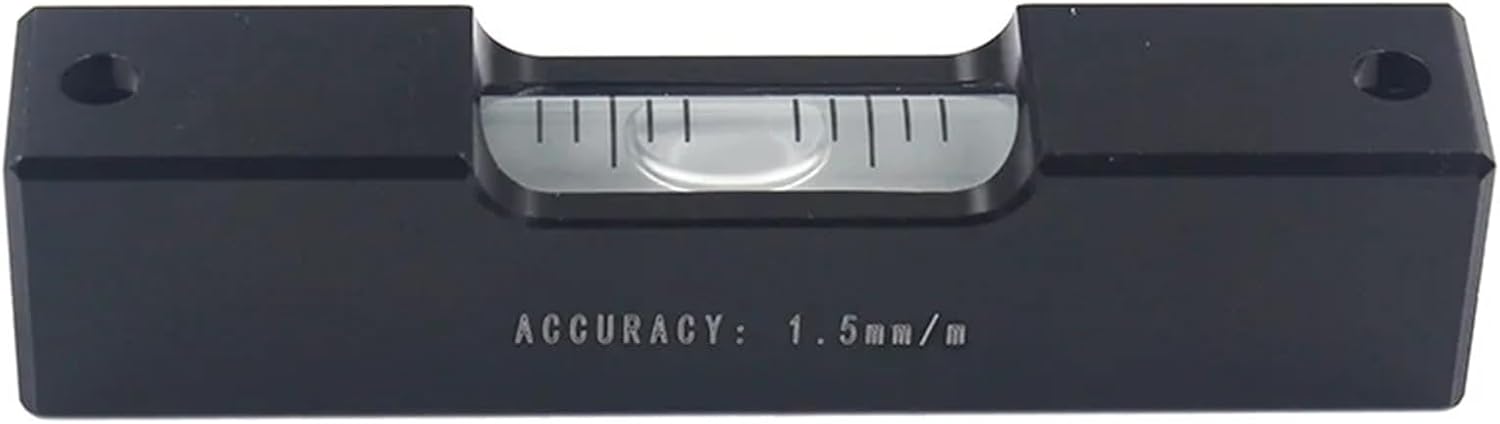 1pc Metal Spirit Level Bubble Horizontal AdustingTool Ruler Black Length 80mm Accuracy 0.1 0.15 0.3 0.6 1.5mm Per Meter(080-150)