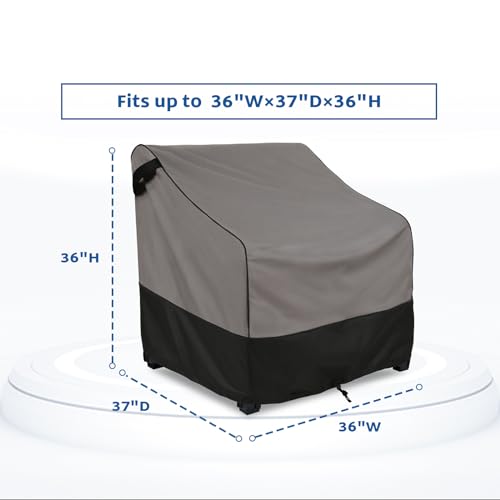 Forspark 36 X 37 X 36 INCHES-2 PACKS Outdoor Furniture Covers Waterproof, Heavy Duty Patio Chair Covers 2 Packs thumb #1