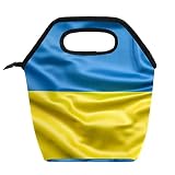 Sac à lunch,sacs fourre-tout réutilisables portables,boîte à lunch de bureau de voyage,Drapeau ukrainien Ukraine,Sac avec fermeture éclair