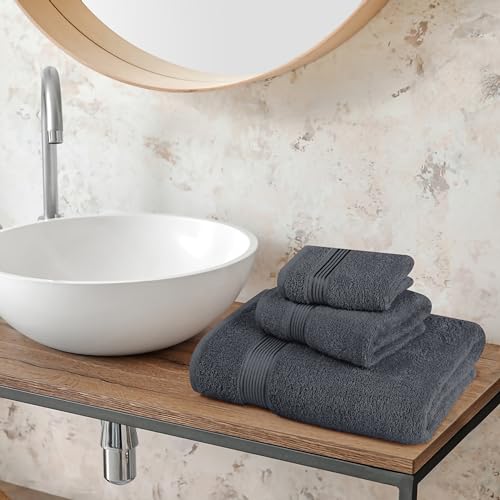 Belizzi Home Ultra Soft 3 Pack Cotton Towel Set, Contains A Bath Towel 28X55 Inch thumb #3