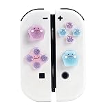 PERFECTSIGHT Cute D-Pad Button Caps Silicone Thumb Grips Set, ABXY Key Buttons Sticker Joystick Cover Caps Compatible with Nintendo Switch/OLED - Monster