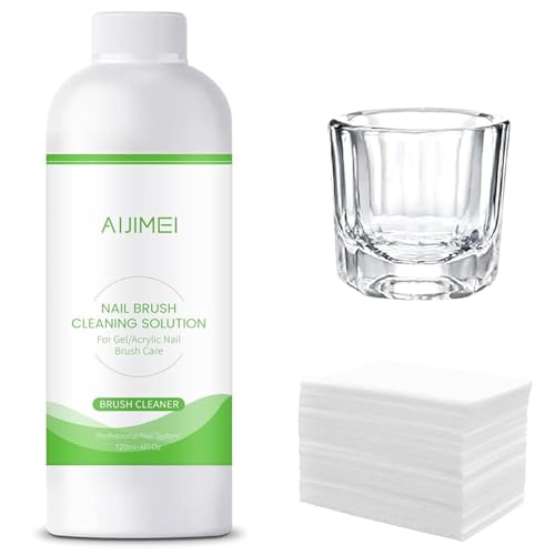 Image of Nail Brush Cleaner 120ml Acrylic Nail Brush Cleaner kit for Efficient Nail Art Brush Cleaning Quick Gel Removal Suitable for Professional and Home