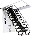 AMNOOL Electric Attic Ceiling Ladder Telescopic Stairs Non-Slip Invisible Folding Ladder with Telescoping Armrests, Pull Down from Ceiling*1pc