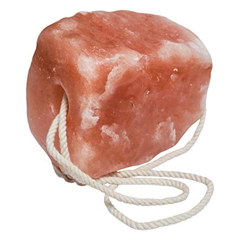 Organic Pink Himalayan Rock Salt Lick with Rope - 1KG 3KG 5KG Small Medium Large - Horse Livestock Licking Salt Supplement Treat (1, 1KG SMALL) Cover