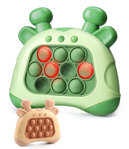 Image of Intelliskills Pop & Play Pocket Gaming Console for Kids, Push Pop Interactive Game for Boys & Girls 3+ Years, Light & Sound Musical Toy, 4 Modes, Travel-Friendly, BIS Certified, Green, Ideal for Gift