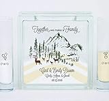 Wedding Candles - Candle Holders - Blended Family Wedding Unity Sand Ceremony Set, Unity Candle, Together We Make a Family, Buck and Doe and Fawns Wedding Theme - Unity Candle Sand Set For Weddings