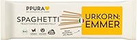 PPURA Bio Spaghetti Emmer Pasta 500 g, 100% natürliche Spaghetti aus dem Urkorn Emmer, Made in Italy - italienische Nudeln ohne Zusatz-, Farb- oder Konservierungsstoffe