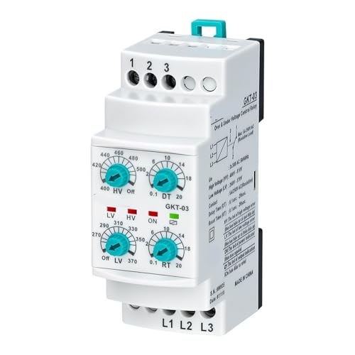 Relais de surtension triphasé GKT-03 3x380V CA protection tableau électrique