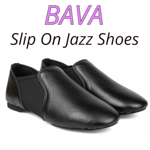 Zapatos de jazz de neopreno moderno y piel negra marca BAVA 2