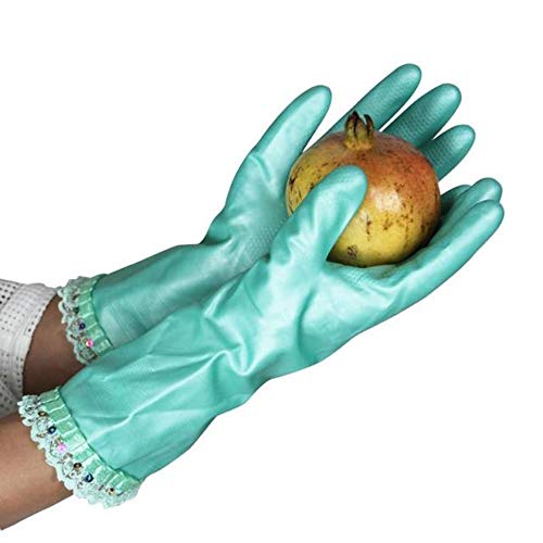 Gants ménagers durables en caoutchouc latex et coton look d'exception - 6