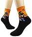 Timntts Colorful Womens Mens Halloween Crazy Fun Casual Cotton Crew Bats Socks Free Size