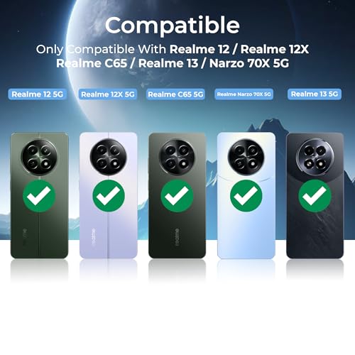 Image of A rtistque Liquid Silicone Stripes Back Cover Case for Realme Narzo 70x 5G / N65 / Realme 13 /12 / 12X 5G / C65 5G | with Camera Protection | with Inner Fabric | Anti Slip Grip | AirBag Case - Black