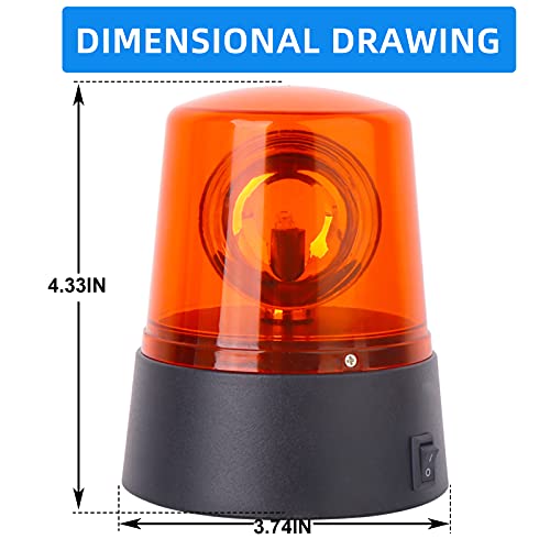 Image of 2 Pcs Red 360 Degree Rotating Decorative,Disco Bar Party Dancing LED Strobe Light