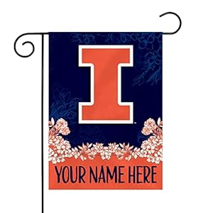Rico Industries NCAA Illinois Fighting Illini Personalized Garden Flag