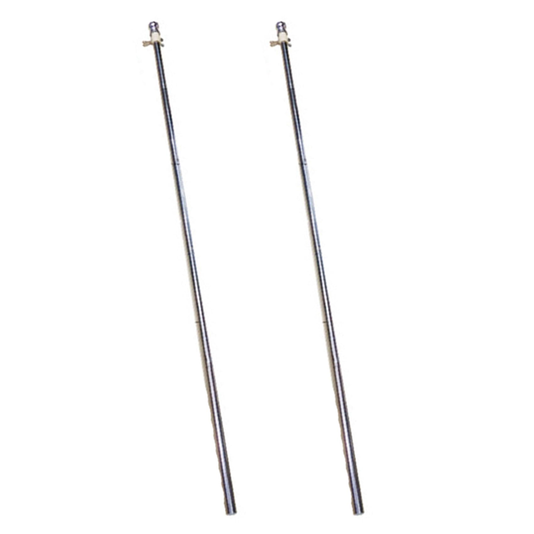 Vjsujehgy 2pcs 1.8M Telescopic Flag Pole Flagpole Guide Banner Flag Pole Set Stainless Steel Flagpole with Buckles