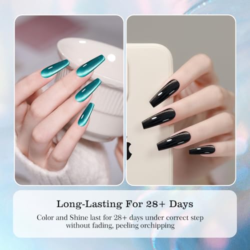 Esmalte Gel Cat Eye ADHERE 12ML Negro Soak Off UV miniatura 4