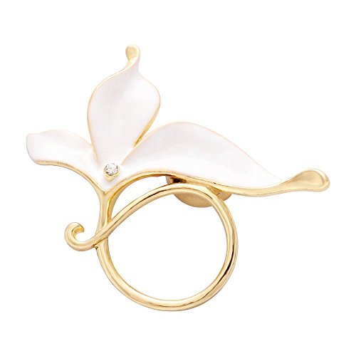 Image of Lovely Enamel Flower Magnetic Clip Eyeglass Holder Brooch Custom Jewelry