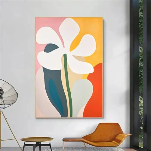 Affiches colorées de fleurs blanches XINBAO, grand tableau mural de salon