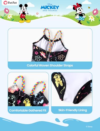 Image of Disney Stitch Marvel Frozen Elsa Girls Swimsuits UPF 50+ One Piece Bathing Suits Sport Summer Swimwear for Kids Size 3-13Y