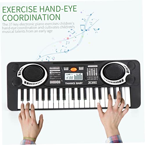 Clavier de musique numérique 37 Keys Clavier Organe Electronic Organisme Blu Blanc Instrument de musique pour enfants… - Les Beatles, Paul McCartney, John Lennon, RIngo Starr, George Harrison Clavier de musique numérique 37 Keys Clavier Organe Electronic Organisme Blu Blanc Instrument de musique pour enfants… – Image 3