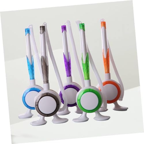 NUOBESTY 5 adet yapışkanlı tükenmez kalem, çalışma masası için, ergonomik yazı gereçleri, ofis, okul ve daha fazlası için, rastgele renklerde pratik imza kalemleri - Görsel 4