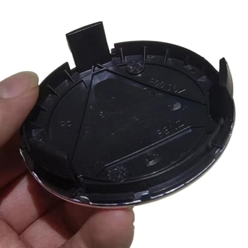 3D Wheat Stitch Wheel Hub Caps Black 75mm 4-Pack