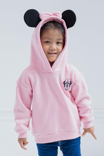 Disney Minnie Mouse Girls Zip Up Vest 2fer Jacket and Pullover Hoodie Toddler to Little Kid4