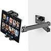 Nakelulu Soporte de Pared para Tablet, Brazo Largo de Metal, Soporte de Pared para iPad para el Trabajo y el Hogar, Soporte de Tablet Compatible con iPad, Teléfono de 4.7 a 13.5 Pulgadas