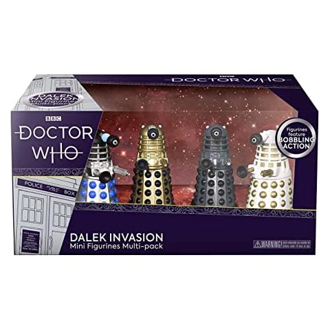 Scificollector Doctor Who Dalek Invasion Mini Figurines Multi-Pack Bobble Buddies Featuring Bobbling Action Cover