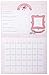 Carter's BA3-14075 Pink, White, and Gold First Year Baby Calendar for Girls with Stickers, 11'' L x 18'' H
