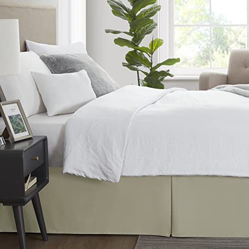 Image of Nestl Green Bed Skirt King Size - King Bed Skirt 14 Inch Drop - Brushed Microfiber Bed Skirts - Hotel Quality Pleated Bed Skirt - Shrinkage & Fade Resistant