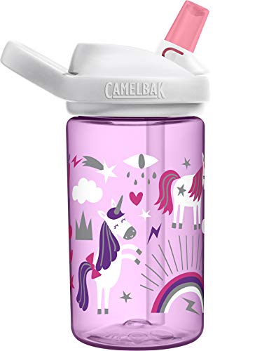 CamelBak-eddy-14oz-Kids-Water-Bottle-with-Tritan-Renew--Straw-Top-Leak-Proof-When-Closed-Unicorn-Party