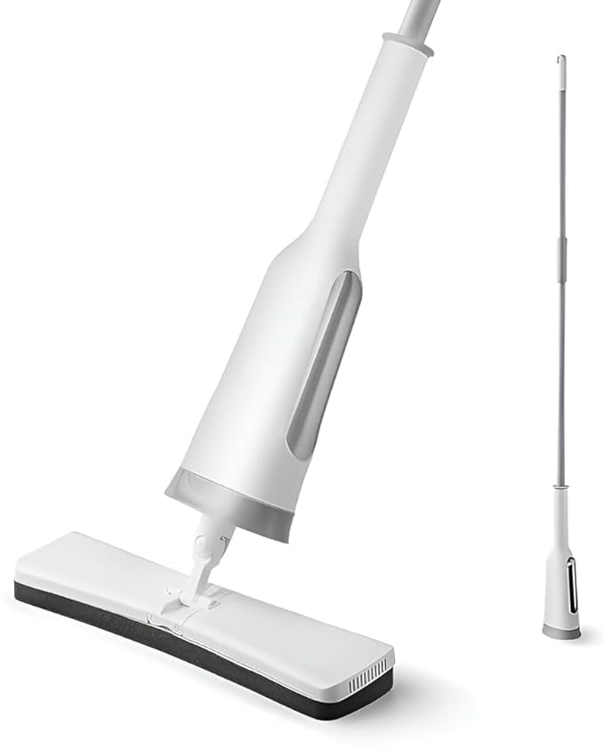 Image of Flat Mop and Bucket Set with Microfiber Pads, Self-Wringing Floor Cleaning System with Adjustable Handle, Hands-Free Cleaning Mop for Home Kitchen Bathroom (Magic Cotton Twist MOP)