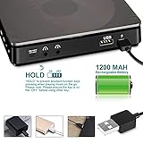 Gueray Portable CD Player with 1200mAh Rechargeable Battery Personal CD Players with Double 3.5mm Headphones Jack Touch Button Disc with Anti-Skip Protection for Children Car Home Travel - Image 4