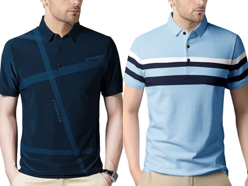 Image of Noble Monk Men's Regular Fit Polo T Shirt |Half Sleeves |Collar Tshirts | Casual T-Shirt for Men