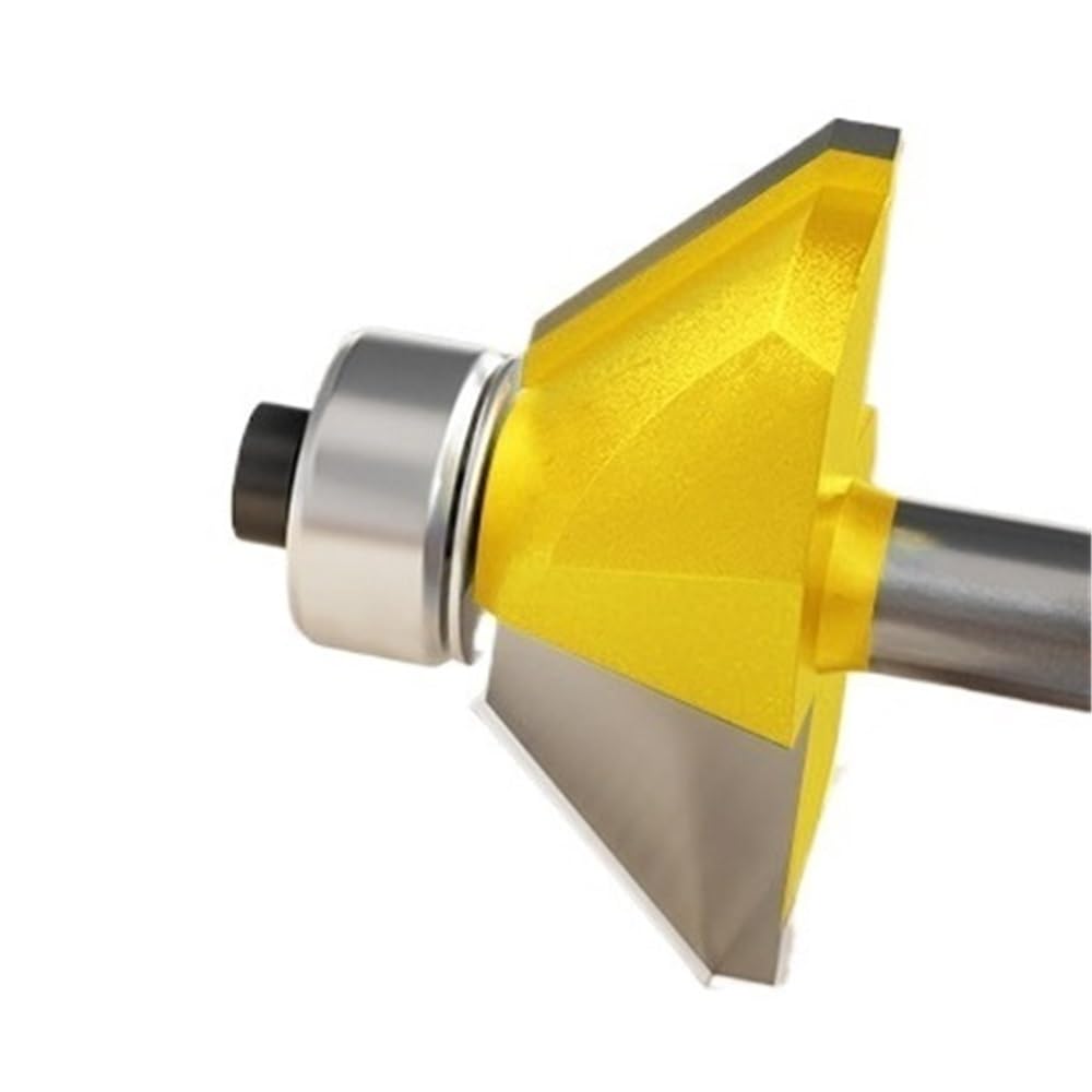 8 Pezzi Fresse Smussatura 45°, Codolo 8Mm, Rifinitura Bordi Legno | Trattamento frontale, frese per incisore