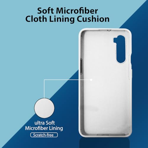 Image of LIRAMARK Liquid Silicone Soft Back Cover Case for OnePlus Nord (White)