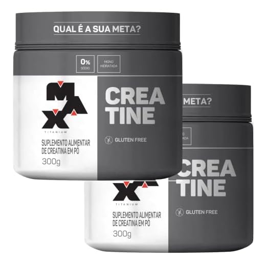 Kit 2x Creatina 300g Max Titanium Ganho De Massa Força Resistência
