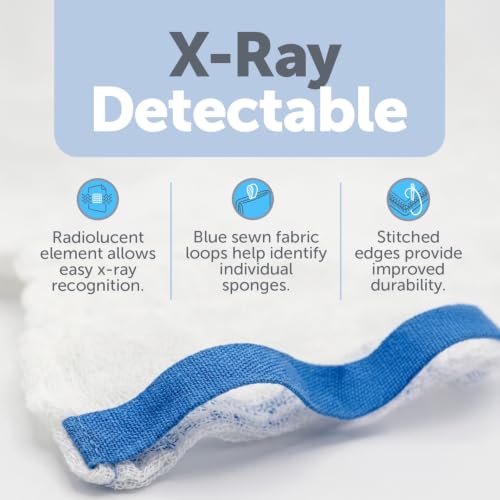 Dynarex 3146 CurPro Laparotomy Sponges - 18" x 18" - Estériles - Detectables por Rayos X miniatura 4