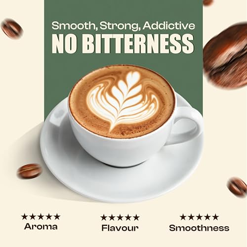 Image of EVORA GREENS Herbal Instant Coffee (100 Grams) - 100% Pure Arabica & Robusta Powder | Make Strong, Instant Hot, Cold, Black Coffee |- Glass Coffee Jar