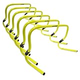 Hy-Pro Uni Jugend 6 Pack Hurdles Hürden, Fluoreszierendes gelb, Adjustable 6-12 Inches