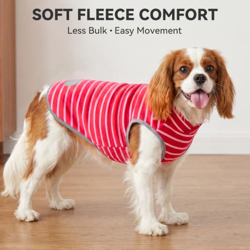 Image of cyeollo 2 Pack Fleece Dog Sweater Pullover Lightweight Reflective Jacket